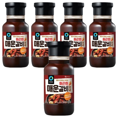 청정원 화끈한 매운갈비양념, 280g, 5개