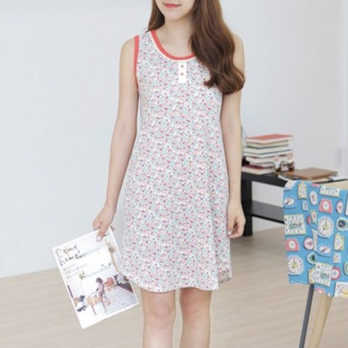 모노피스파 여성용 Marie Sleeveless Jersey One Piece 잠옷