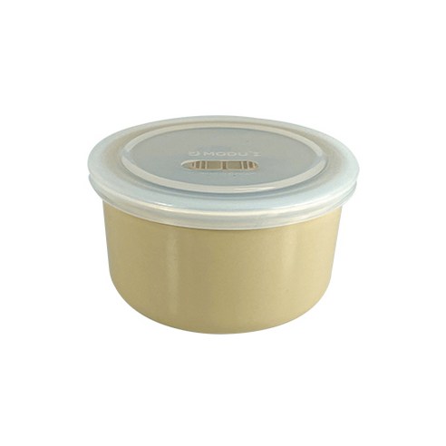 블루마마 도자기 이유식 밀폐보관용기 400ml, 베이지, 1개