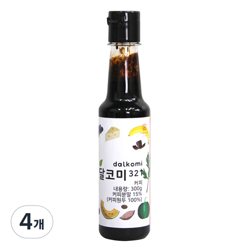 딜리셔스마켓 액상향료 달코미 커피, 300g, 4개