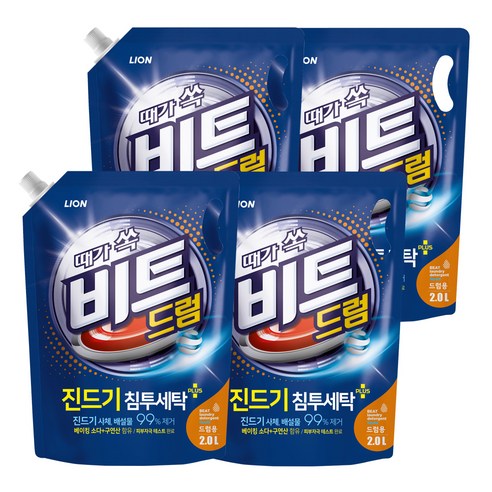 비트 진드기 액체세제 드럼용 리필, 2L, 4개