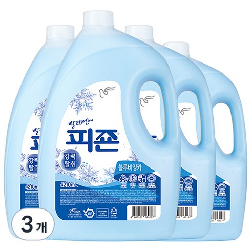 피죤 섬유유연제 블루비앙카 본품, 4.21L, 12개