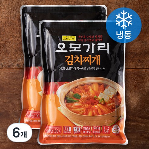 오모가리 수제 김치찌개 (냉동), 500g, 6개