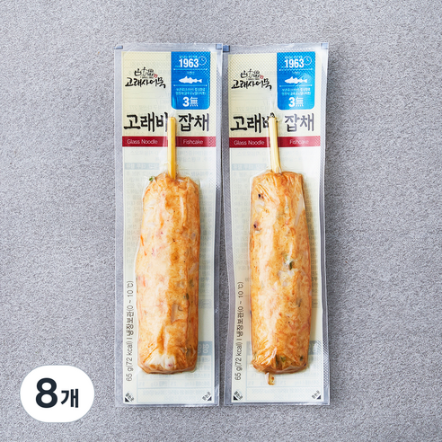 고래사어묵 고래바 잡채, 65g, 8개