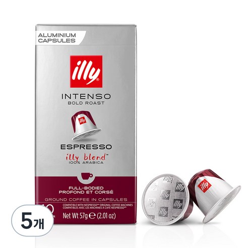 일리 네스프레소 호환 볼드 로스트 에스프레소 그라운드 캡슐커피, 5.7g, 10개입, 5개