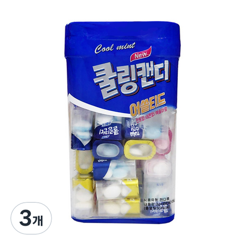 쿨링캔디 어쏘티드 캔디 45p, 135g, 3개