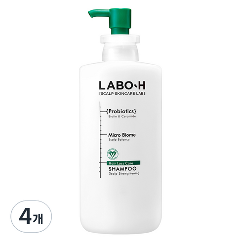 라보에이치 두피강화 클리닉 탈모증상완화 샴푸, 610ml, 4개
