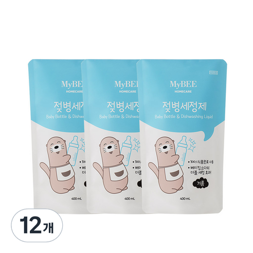 마이비 젖병세정제 거품형 리필, 400ml, 12개