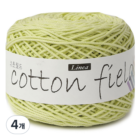 니뜨 코튼 필드 뜨개실 80g, 317 베이비그린, 4개