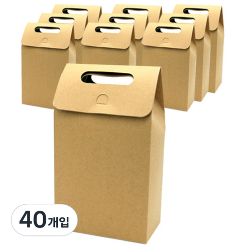 도나앤데코 손잡이상자 대, 크라프트, 40개입