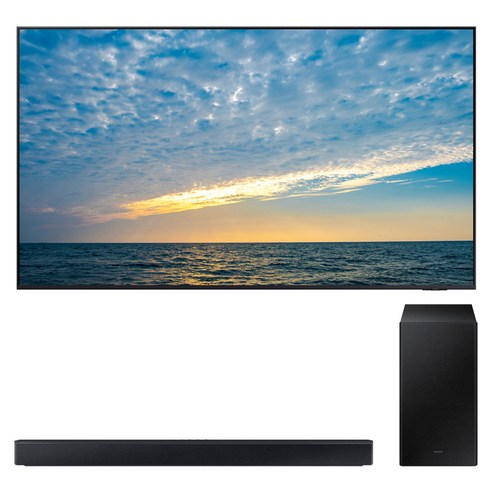 삼성전자 4K UHD Neo QLED 스마트 TV + 사운드바 세트, 189cm(75인치), KQ75QND83BFXKR, 벽걸이형 X HW-C450 (사운드바), 방문설치