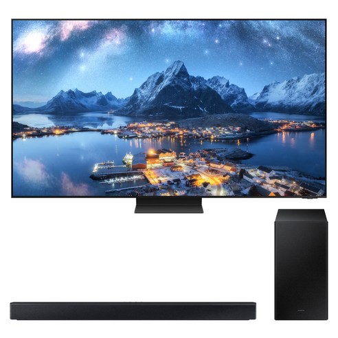 삼성전자 8K UHD Neo QLED TV + 사운드바 세트, 214cm(85인치), KQ85QND800FXKR, 스탠드형 X HW-C450 (사운드바), 방문설치