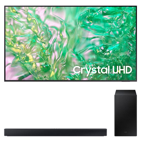 삼성전자 4K UHD Crystal TV + 사운드바 세트, 138cm(55인치), KU55UD8000FXKR, 벽걸이형 X HW-C450 (사운드바), 방문설치