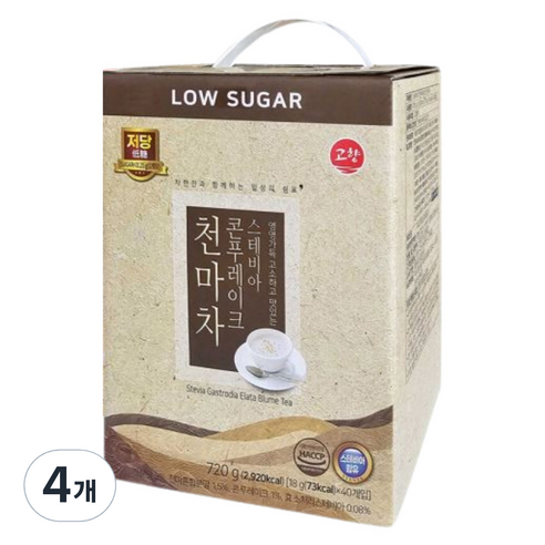 고향 스테비아 콘푸레이크 천마차, 4개, 18g, 40개입