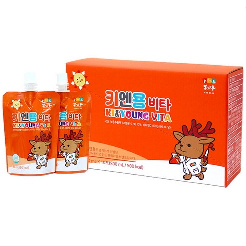 몸엔용 키엔용 비타 맛있는 어린이 녹용, 80ml, 10개