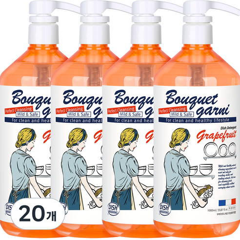 부케가르니 에코 주방세제 자몽향, 1000ml, 20개