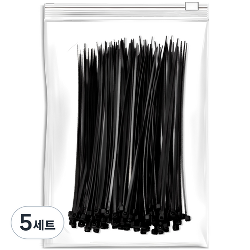 엔더 플렉시블 케이블 타이, 블랙, 5세트