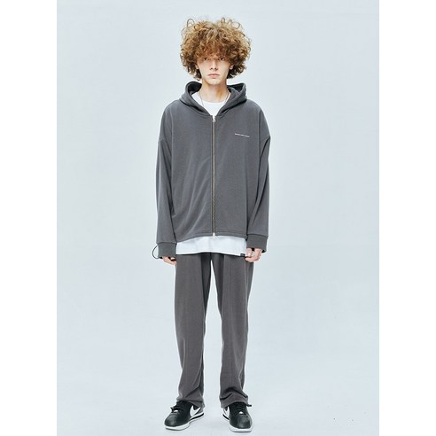 oversize overfit 中性 時尚 休閒 服裝 外套 兜帽 拉鍊 中性