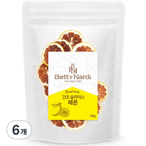 베티나르디 건조과일 슬라이스 레몬, 50g, 6개