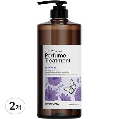 메디레머디 올데이 데오르 퍼퓸 트리트먼트 화이트머스크, 1000ml, 2개