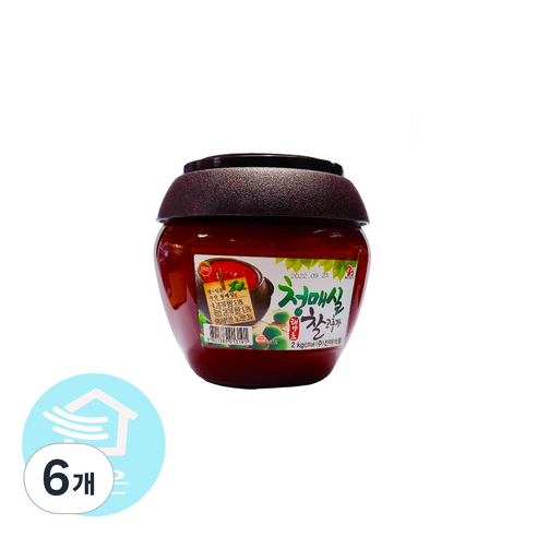 진미 청매실 태양초 찰고추장, 2kg, 6개