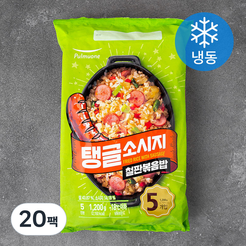 풀무원 탱글소시지 철판볶음밥 (냉동), 240g, 20팩