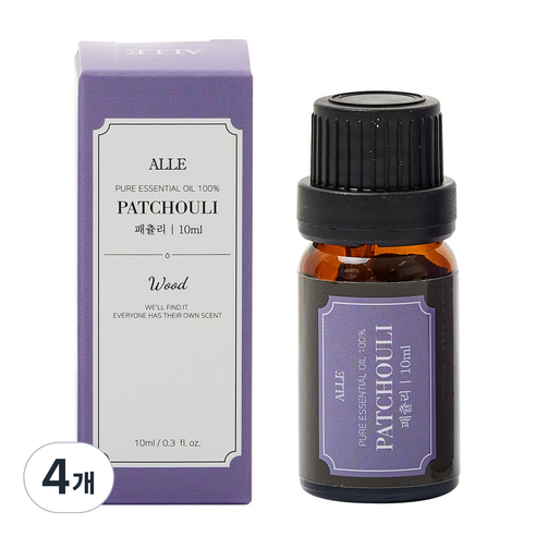 알레 퓨어 에센셜 오일 백프로 패츌리, 10ml, 4개
