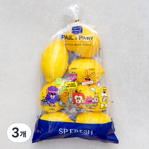 폴앤박 레몬, 800g(6~7입), 3개