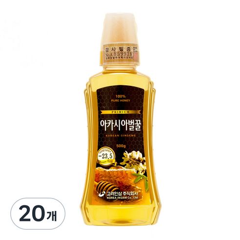 고려인삼 아카시아 벌꿀, 500g, 20개