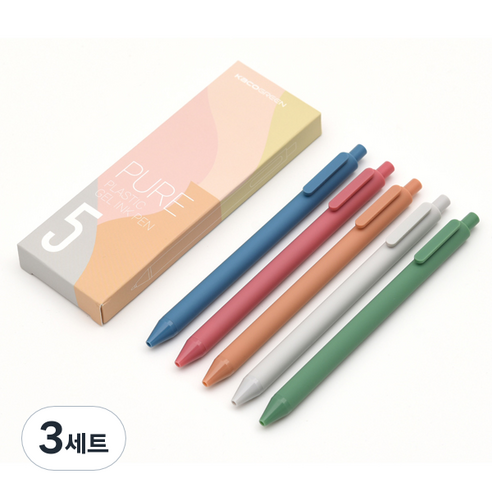 카코 퓨어 에디션 모란디 젤펜 5종 세트 0.5mm, 혼합색상, 3세트