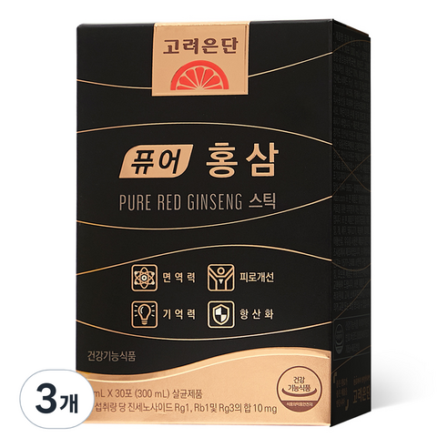 퓨어 홍삼 스틱 30p, 3개
