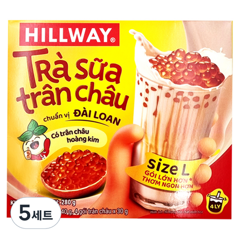 힐웨이 버블티 라지 고형차 40g x 4p + 버블 30g x 4p 세트, 5세트