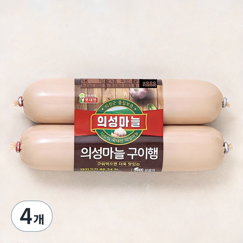 롯데햄 의성마늘 구이햄 2개입, 320g, 4개