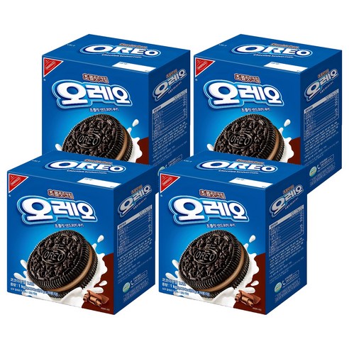 오레오 초콜릿 크림 초콜릿 샌드위치 쿠키, 1kg, 4개