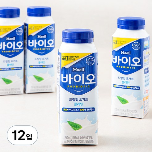 매일바이오 드링킹 플레인, 250ml, 12입