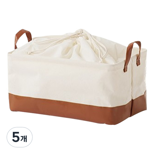 라떼 복조리 바스켓 M, 브라운, 5개