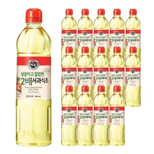 백설 2배 사과식초, 900ml, 15개