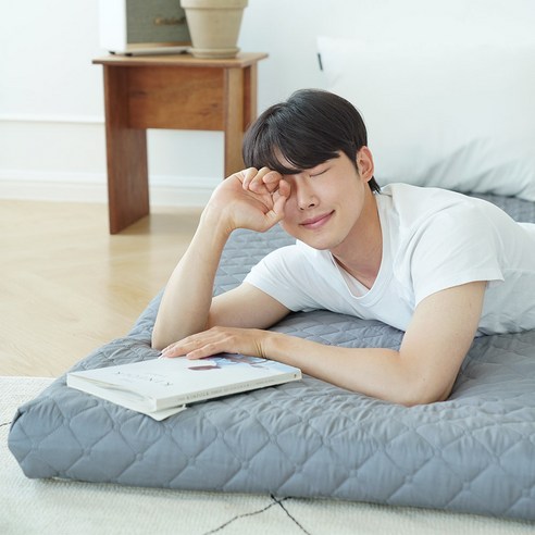 리브맘 세븐존 퀼팅누빔 매트리스, 차콜, 7cm