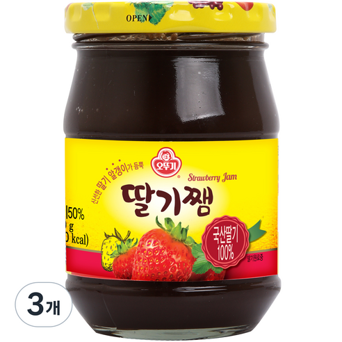 오뚜기 딸기쨈, 300g, 3개