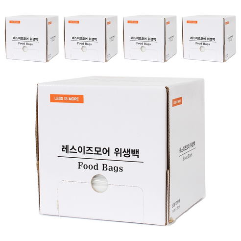 레스이즈모어 대용량 위생백 소 17 x 25 cm, 소(S), 1000개, 5개