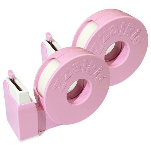 잘잘리오 아동용 안전 휴대용 테이프 디스펜서, 피치 핑크, 2개