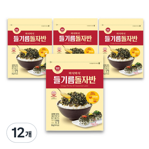 바다모아 들기름 돌자반, 55g, 12개