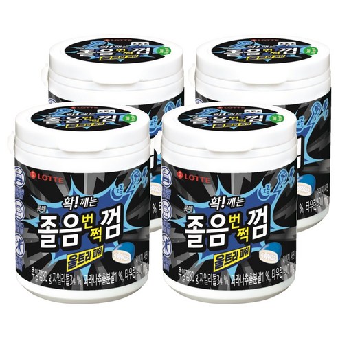 롯데웰푸드 확 깨는 졸음번쩍껌 울트라 파워, 80g, 4개