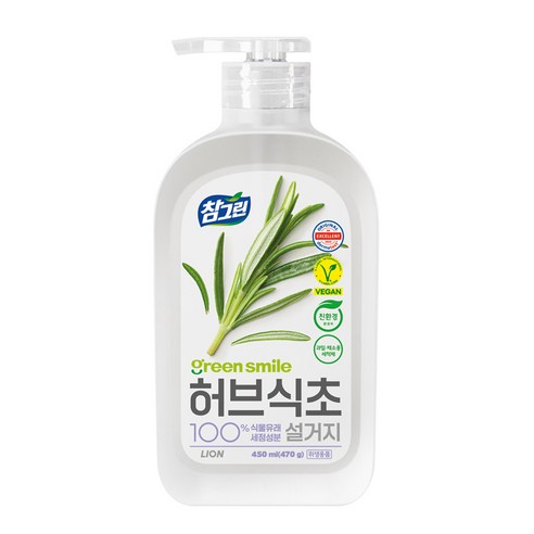 [비건라이프] 참그린 허브식초 설거지, 470g, 1개
