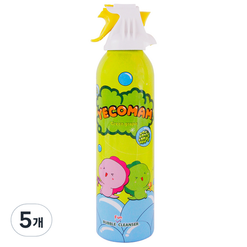예꼬맘 버블펀 촉감목욕놀이 바디클렌저 청포도향, 200ml, 5개