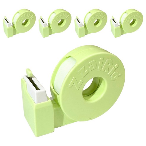 잘잘리오 아동용 안전 휴대용 테이프 디스펜서, 라임 민트, 5개