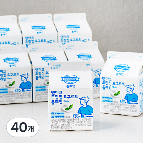 덴마크 드링킹 요구르트 플레인, 275ml, 40개