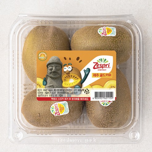 제스프리 제주산 썬골드키위, 600g(점보), 1개
