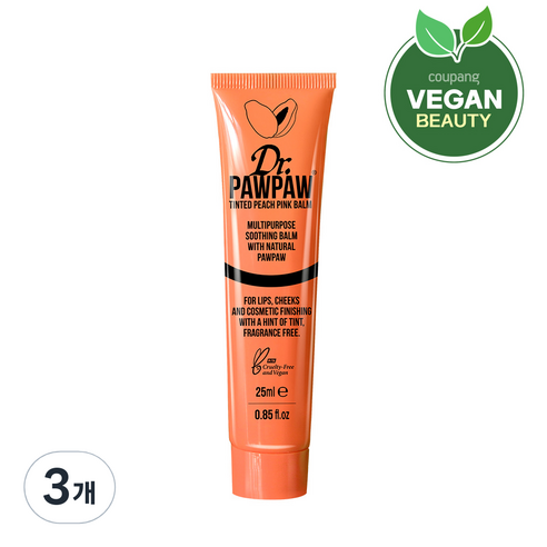 닥터포포 틴티드 피치핑크 립밤 25ml, 3개
