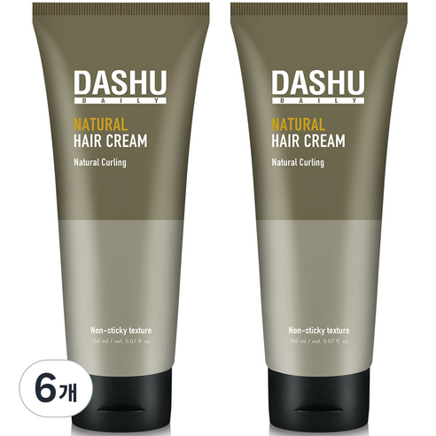 다슈 데일리 내추럴 내림머리 헤어 크림, 150ml, 6개